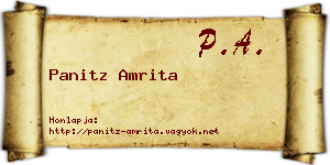 Panitz Amrita névjegykártya